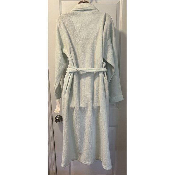 Vintage Moon Dance Robe Mint Green Embroidered Floral Sz Medium Fleece Lined NWT - Picture 7 of 9